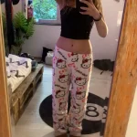 Nuevo Pijama femenino Hello Kitty de flanela estilo Y2k photo review