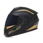 Casco de Motocicleta Plegable, Auténtico y Seguro con Doble Visor